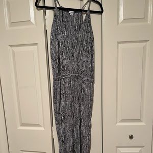 Splendid black/white drawstring jumpsuit